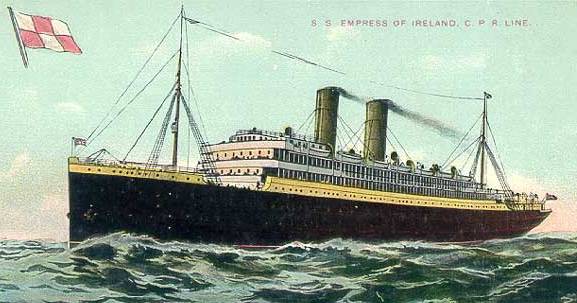 Luxusní parník Empress of Ireland.