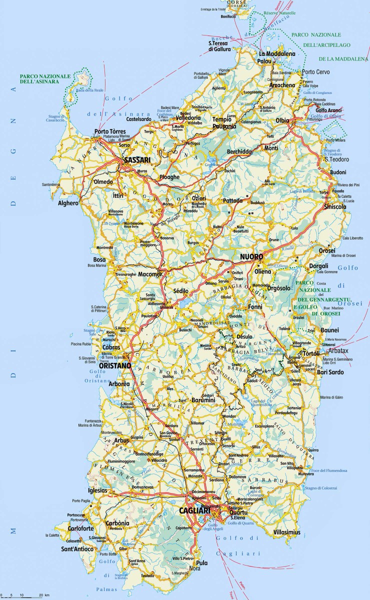 Sardinie je svoji velikostí srovnatelná zhruba s celou naši Moravou