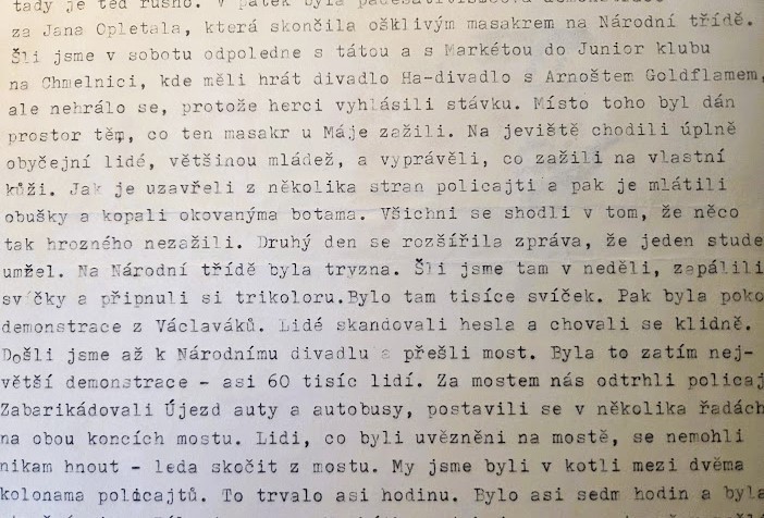 Dopis synovi. Listopad 1989