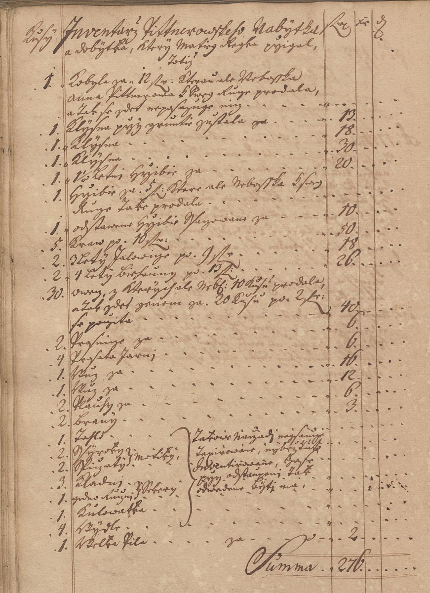 soupis majetku gruntu